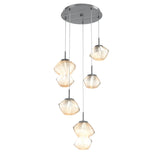Mesa Multi-Light Chandelier By Hammerton, Number Of Lights: 5 Light, Color: Amber, Finish: Gunmetal