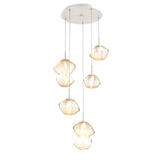 Mesa Multi-Light Chandelier By Hammerton, Number Of Lights: 5 Light, Color: Amber, Finish: Metallic Beige Silver