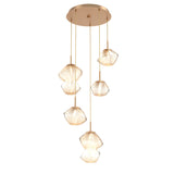 Mesa Multi-Light Chandelier By Hammerton, Number Of Lights: 5 Light, Color: Amber, Finish: Novel Brass