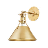 Metal No. 2 Wall Sconce - Aged Brass by Hudson Valley