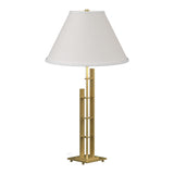 Metra Double Table Lamp in Modern Brass by Hubbardton Forge