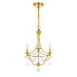 Metro Chandelier 15.5" Antique Gold