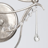Metro Wall Sconce by Crystorama - Antique Silver, crystal detail