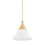 Mica Pendant - Aged Brass