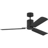 Midnight Black Housing with Midnight Black Blades Cleancut Smart 54inch LED Ceiling Fan by Visual Comfort Fans