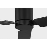 Midnight Black Housing with Midnight Black Blades Cleancut Smart 54inch LED Ceiling Fan by Visual Comfort Fans