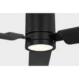 Midnight Black Housing with Midnight Black Blades Cleancut Smart 54inch LED Ceiling Fan by Visual Comfort Fans