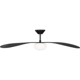 Midnight Black Housing with Midnight Black Blades Drape Smart 58inch LED Ceiling Fan by Visual Comfort Fans