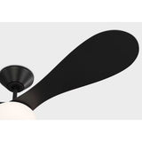 Midnight Black Housing with Midnight Black Blades Drape Smart 58inch LED Ceiling Fan by Visual Comfort Fans