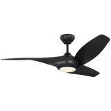 Midnight Black Housing with Midnight Black Blades Topan Smart 52inch LED Ceiling Fan by Visual Comfort Fans