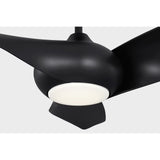 Midnight Black Housing with Midnight Black Blades Topan Smart 52inch LED Ceiling Fan by Visual Comfort Fans