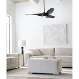 Midnight Black Housing with Midnight Black Blades Topan Smart 52inch LED Ceiling Fan by Visual Comfort Fans in Living Room