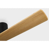 Midnight Black Housing with Natural Honey Blades Plank Smart 52" Hugger Ceiling Fan by Visual Comfort Fans