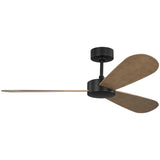 Midnight Black Housing with Oak Blades Paddle Smart 52inch Ceiling Fan by Visual Comfort Fans