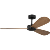 Midnight Black Housing with Oak Blades Paddle Smart 52inch Ceiling Fan by Visual Comfort Fans