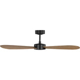 Midnight Black Housing with Oak Blades Paddle Smart 52inch Ceiling Fan by Visual Comfort Fans