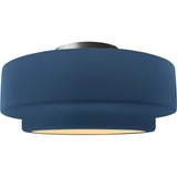Midnight Sky Brushed Nickel Ceramic Small Tier Semi-Flush by Justice Design