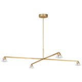 Midrand Crystal Chandelier Large Hand Rubbed Antique Brass By Visual Comfort Modern - Side View1