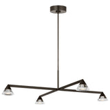 Midrand Crystal Chandelier Medium Bronze By Visual Comfort Modern - Side View