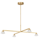 Midrand Crystal Chandelier Medium Hand Rubbed Antique Brass By Visual Comfort Modern - Side View