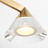 Midrand Crystal Vanity Light 15 Inch Hand Rubbed Antique Brass By Visual Comfort Modern - Detailed View2