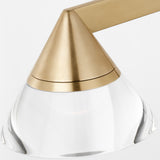 Midrand Linear Crystal Chandelier Hand Rubbed Antique Brass By Visual Comfort Modern - Detailed View1