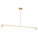 Midrand Linear Crystal Chandelier Hand Rubbed Antique Brass By Visual Comfort Modern - Side View