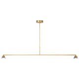 Midrand Linear Crystal Chandelier Hand Rubbed Antique Brass By Visual Comfort Modern