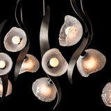Mika 10-Light Linear Suspension detail in Oil Rubbed Bronze, by Hubbardton Forge