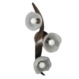 Mika 3 Light Sconce Semi Flush Dark Smoke By Hubbardton Forge