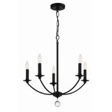 Mila Chandelier 23'' Black Black
