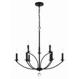 Mila Chandelier 28'' Black Black
