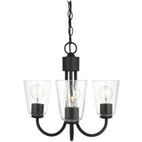 Miles Clear Glass Chandelier Small Midnight Black By Generation Lighting