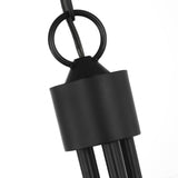 Miles Clear Glass Chandelier Medium Midnight Black By Generation Lighting - Detailed View2