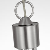 Miles Clear Glass Chandelier Small Brushed Nickel By Generation Lighting - Detailed View2