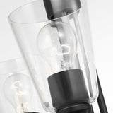 Miles Clear Glass Chandelier Small Midnight Black By Generation Lighting - Detailed View1