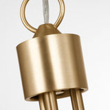 Miles Clear Glass Chandelier Small Satin Brass By Generation Lighting - Detailed View2