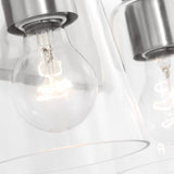 Miles Clear Glass Vanity Light 2 Lights Brushed Nickel By Generation Lighting - Detailed View2