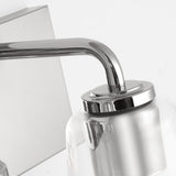 Miles Clear Glass Vanity Light 2 Lights Chrome By Generation Lighting - Detailed View2