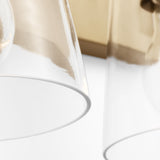 Miles Clear Glass Vanity Light 2 Lights Satin Brass By Generation Lighting - Detaield View2