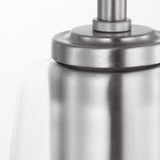 Miles One Light Mini Clear Glass Pendant Brushed Nickel By Generation Lighting - Detailed View2