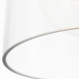Miles One Light Mini Clear Glass Pendant Midnight Black By Generation Lighting - Detailed View2