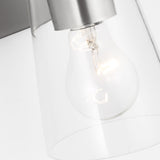 Miles Small Clear Glass Vanity Light Brushed Nickel By Generation Lighting - Detailed View2