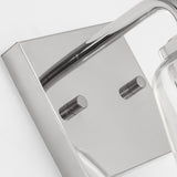 Miles Small Clear Glass Vanity Light Chrome By Generation Lighting - Detailed View1