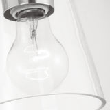 Miles Small Clear Glass Vanity Light Chrome By Generation Lighting - Detailed View2
