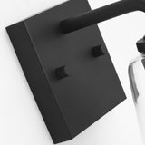 Miles Small Clear Glass Vanity Light Midnight Black By Generation Lighting - Detailed View1