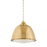 Milltown Pendant - Large - Aged Brass by Hudson Valley
