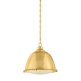 Milltown Pendant - Small - Aged Brass by Hudson Valley