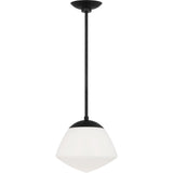 Milne Pendant — 10 1/2", Milk, Midnight Black