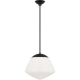 Milne Pendant — 15 1/2", Milk, Midnight Black